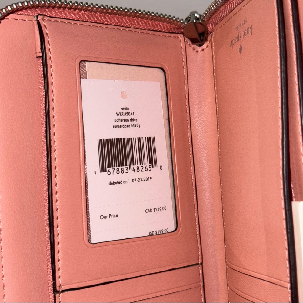 Kate Spade New York Patterson Drive Anita Wristlet Wallet Pink/Coralish - Picture 5 of 7